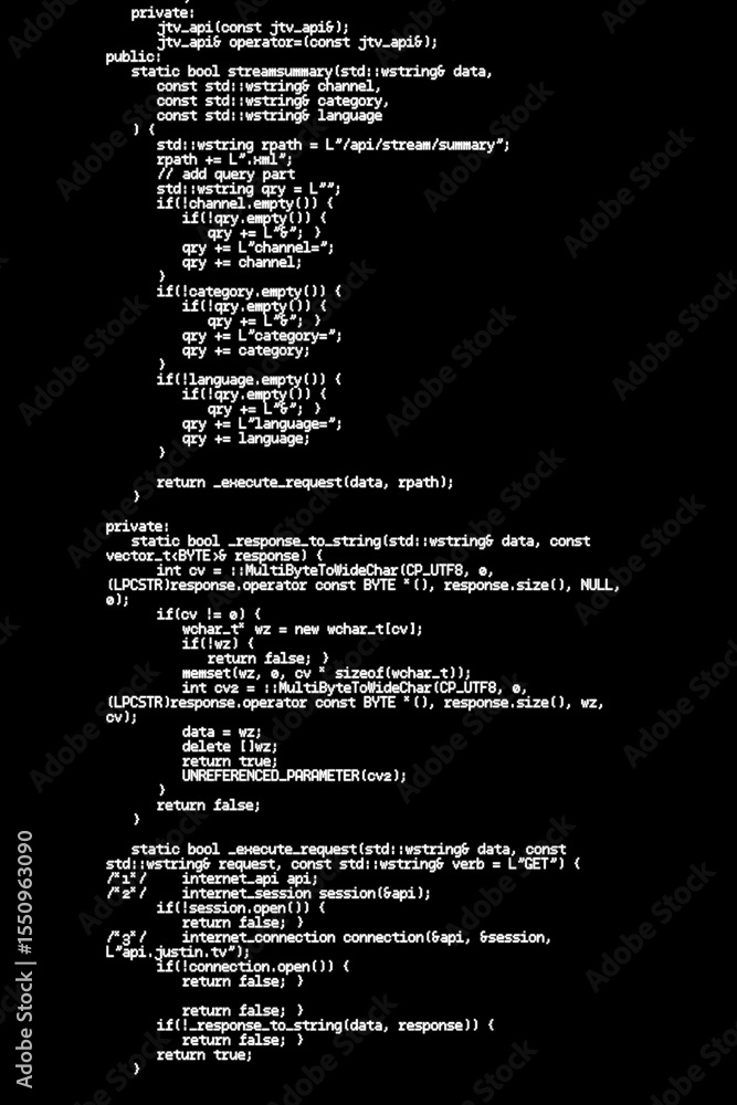 Poster computer datas on dark background