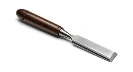 Carpentry tool chisel isolated on white background