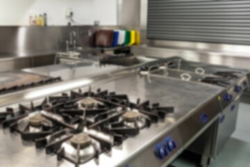 Gas stove burner in kitchen