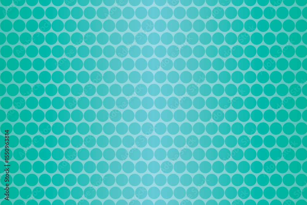 Aufkleber a repeating pattern of teal circles on a fading teal blue gradient background