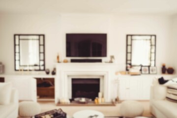Defocused interior of living room