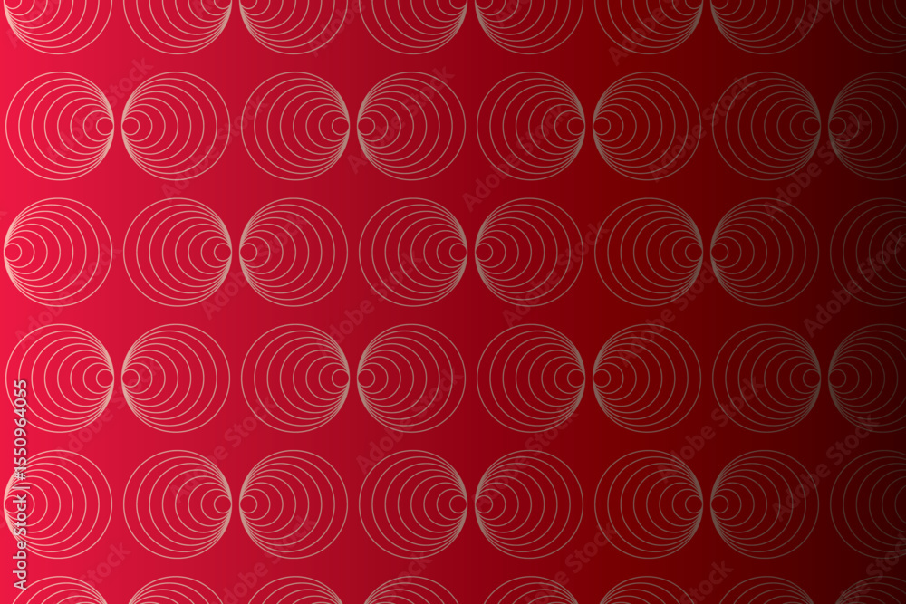 Poster abstract red background with repeating concentric circle patterns and subtle gradient effect