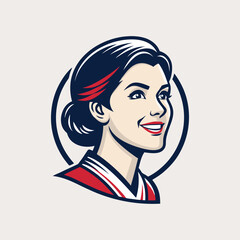 Vector Illustration of Woman Head Mascot – Stylish Female Character Logo Design with Modern Look – Perfect for Branding, Esports, Beauty Products, Fashion Labels, or Creative Projects

