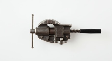 Metal vise close up view