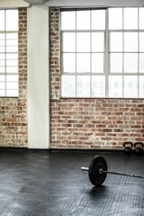 Weights on the studio floor