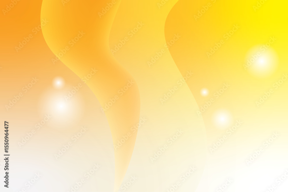 Poster soft blending orange and yellow gradient with subtle light flares and smooth curves