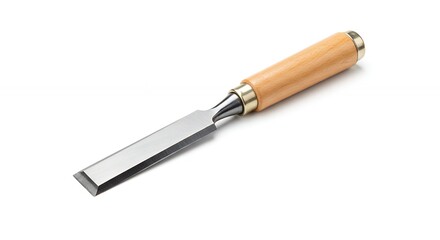 Fototapeta premium Woodworking chisel against white background
