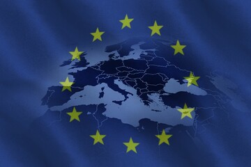 European union flag, Close-up