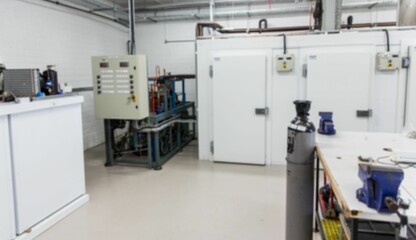 Empty workshop in factory
