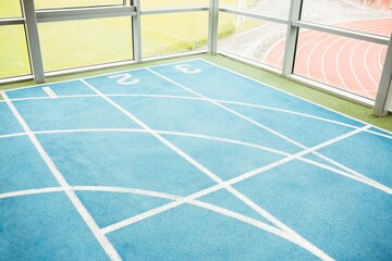 View of an indoor running track