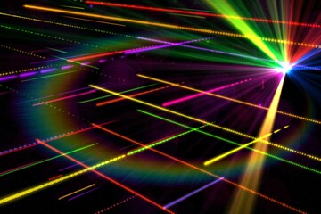 Digitally generated disco laser background
