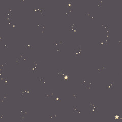 Seamless pattern with hand-drawn watercolor featuring yellow stars in soft pastel hues. This charming design repeats beautifully, adding a playful touch to any project. For children's design