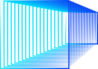 Obraz premium Square color blend line gradient technology concept, logo, template, frame