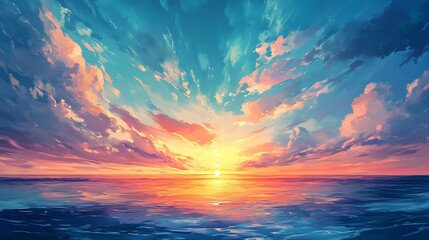 Fototapeta premium beautiful abstract painting with vibrant colors on canvas wall