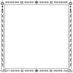 中華風の模様の背景素材　1色