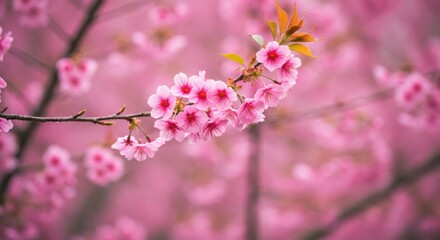 Fototapeta premium Pink Cherry Blossoms in Springtime Bloom