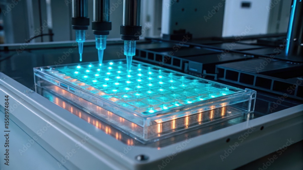 Poster nucleotides in transparent gel with advanced pipetting technology