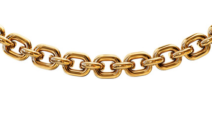 Obraz premium Closeup of Gold Chain with Twisted Rope Design on Transparent Background, PNG