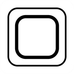 Rounded square gradient blended line, digital, tech, future