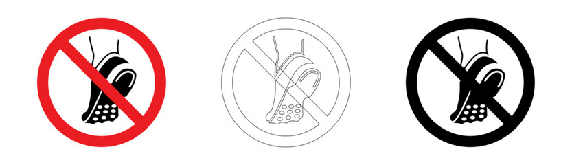 do not wear metal studded footwear in vector format