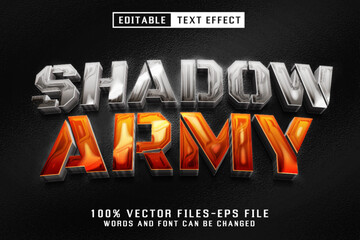 Shadow Army 3d Text - Editable Text Effect