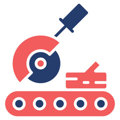 Saw Machine solid color icon