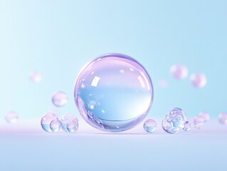 Pastel spheres on a light background