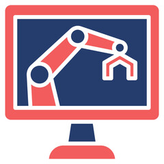 Robot Arm solid color icon