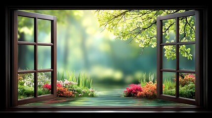Window to a garden paradise