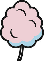 Sweet cotton candy vector illustration