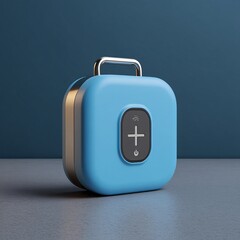 Icon of a Bluetooth smart lock in 3D, offering wireless security for doors