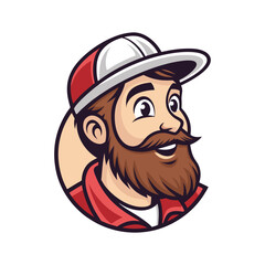 Vector Illustration of Male Head Mascot – Bold Character Logo Design Featuring Strong Man Face in Modern Style – Perfect for Sports Teams, Gaming, Branding, or Esports Logos	
