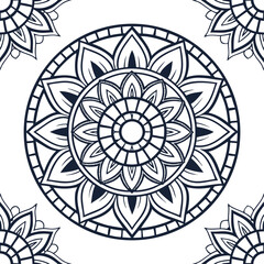 Mandala Vector Line Pattern – Intricate Geometric and Floral Circular Design in Thin Outline Style – Ideal for Coloring Books, Meditation Art, Tattoos, Backgrounds, and Decorative Projects

