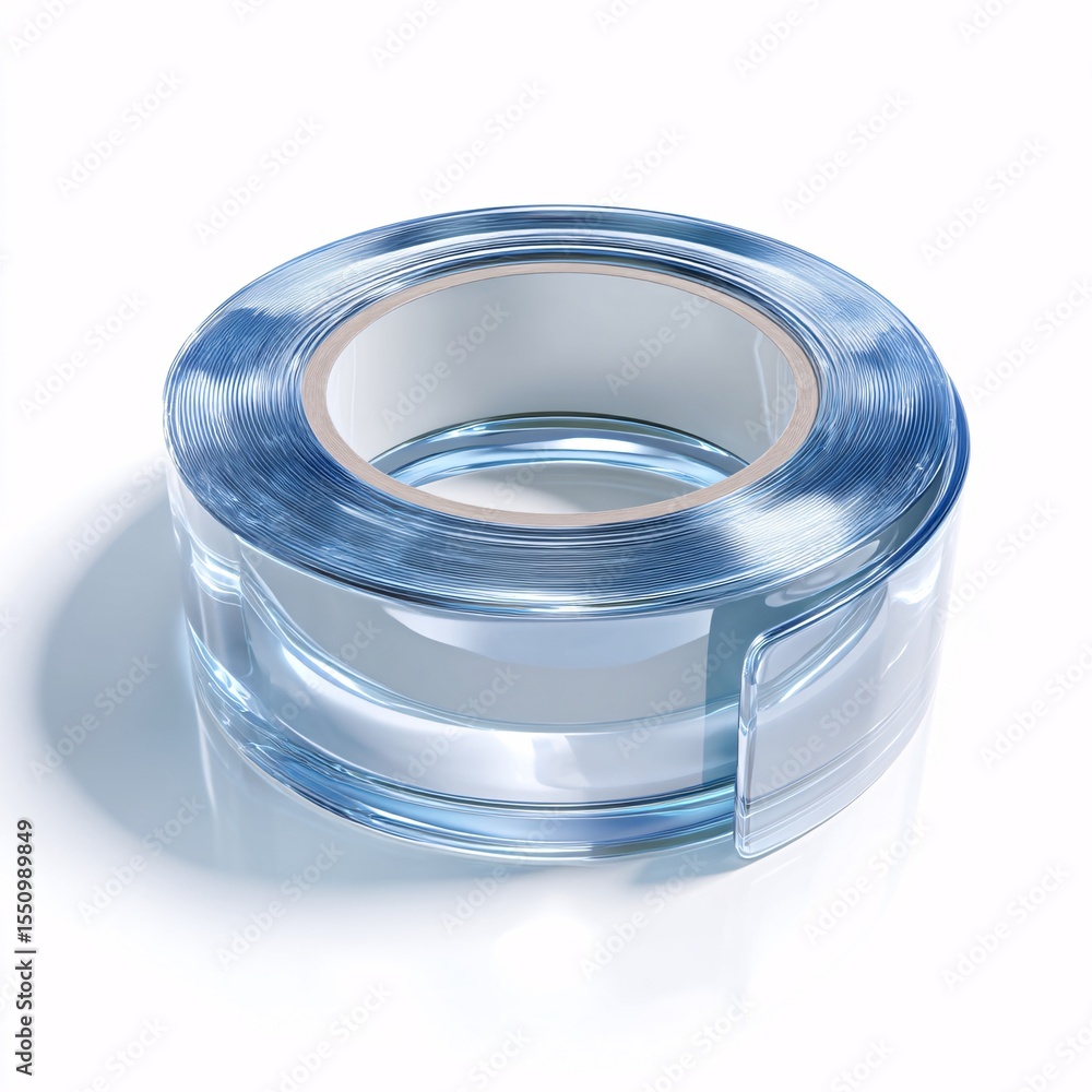 Aufkleber 3d icon of a roll of transparent tape, ideal for simple and efficient use.