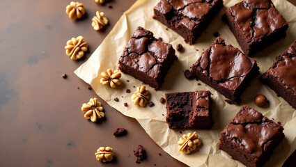 chocolate cake with nuts and raisins