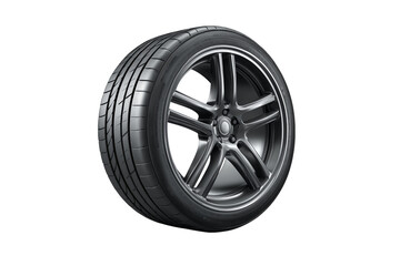 Obraz premium Car wheel isolated on a white background - 3d rendering