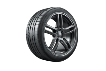 Car wheel isolated on a white background - 3d rendering