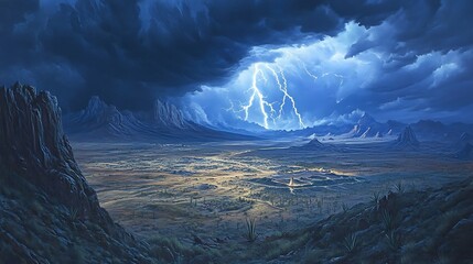 Bold colors in a dramatic warrior fantasy artwork

