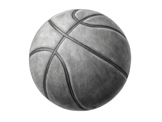 Basketball painting isolated on a white background.