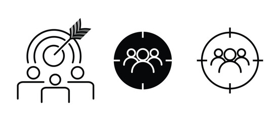 targeting audience icon sign vector. Focus. pictogram isolated on white design element