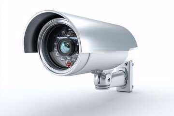 3D home security camera, isolated on white background, for protection.
