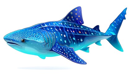 Blue shark, vibrant colors