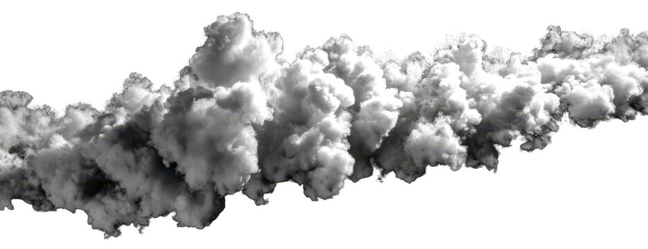 Dense gray smoke cloud