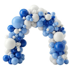 Fototapeta premium Blue & white balloon archway