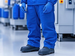 Obraz premium Industrial worker in protective gear