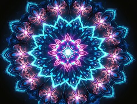 rosace illustration, AI generated video