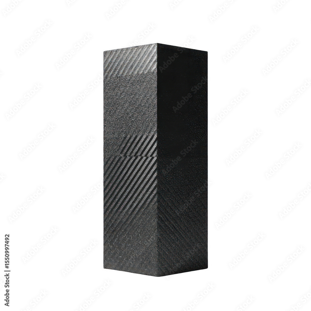 Aufkleber dark gray rectangular block with ribbed texture