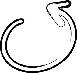 Hand drawn arrows brush. Design element