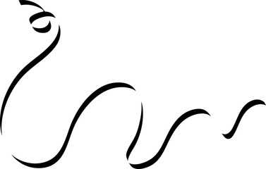 Set of ribbon shadow. Decoration for holiday, new year