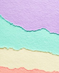 Torn pastel paper layers abstract art